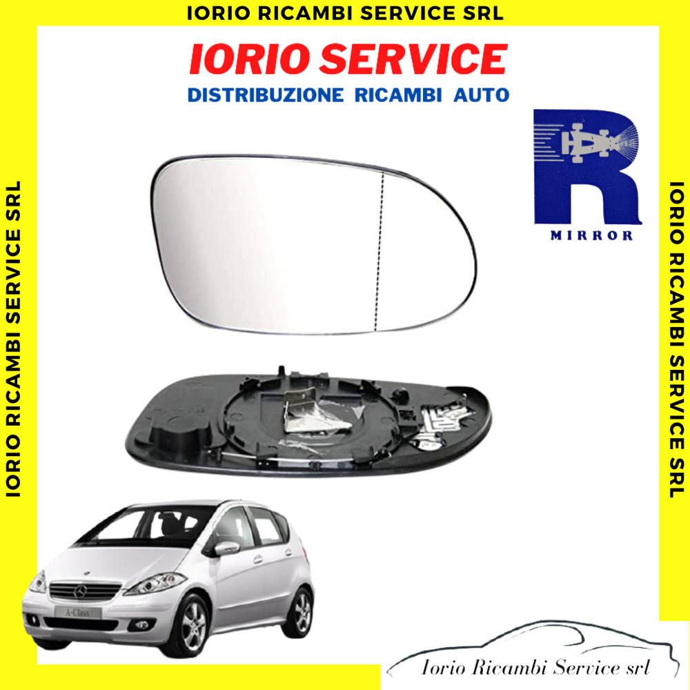 PIASTRA SPECCHIO ASFERICO TERMICO DESTRO MERCEDES CLASSE A W168 97>05 VETRO