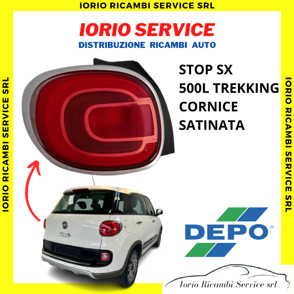 FANALE FARO POSTERIORE STOP SX CON CORNICE SATINATA FIAT 500L TREKKING DAL 2012