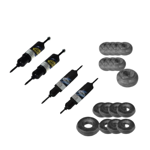 KIT 4 AMMORTIZZATORI ANT+POST FIAT 500 F/L/R 126 MAGNETI MARELLI + 16 GOMMINI