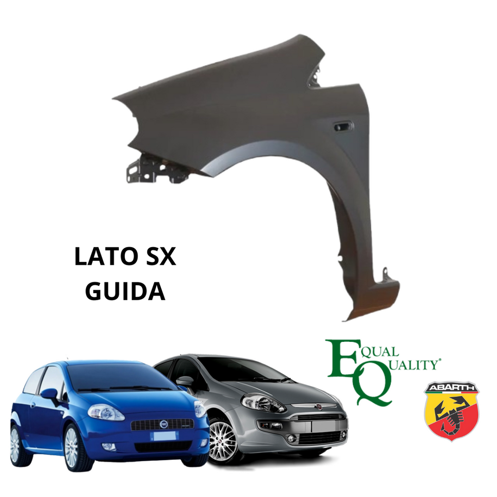 PARAFANGO ANTERIORE SINISTRO per GRANDE PUNTO, FIAT GRANDE PUNTO ANCHE ABARTH
