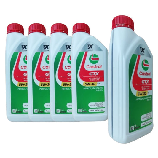 5 LITRI OLIO MOTORE CASTROL GTX 5W30 RN17 HELPS EXSTEND ENGINE LIFE DIESEL A3/B4