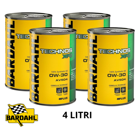 OLIO MOTORE BARDAHL TECHNOS XFS AV504 0W30 VW 504 507 BMW L LIFE 04 PORSCHE C 30