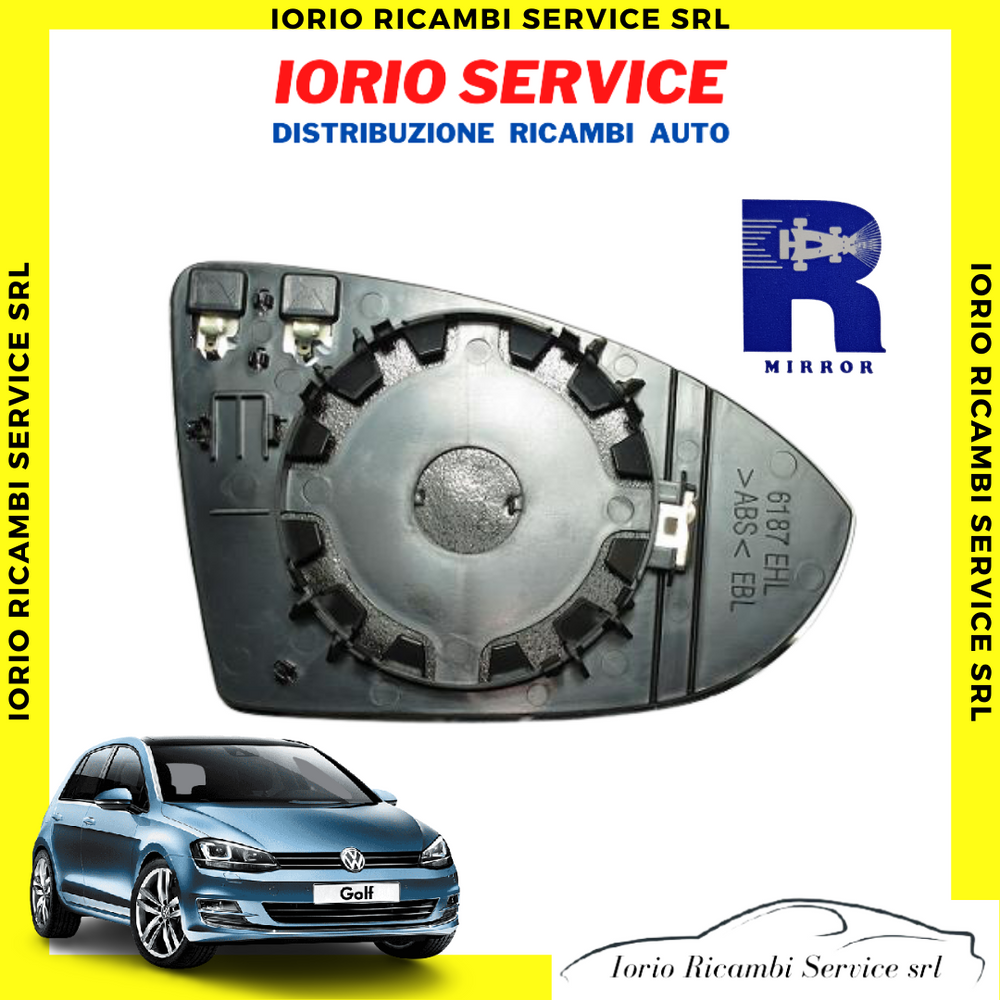 PIASTRA SPECCHIO CON VETRO TERMICO SINISTRO GOLF 7 VII 2012 > 2018