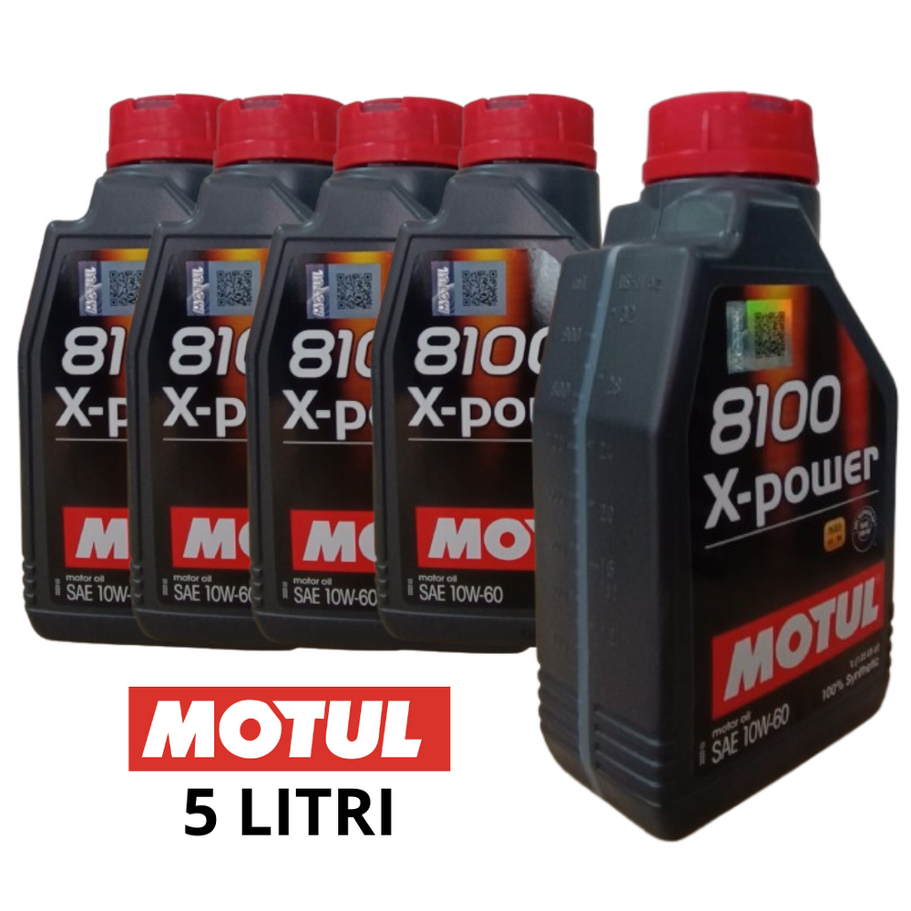 MOTUL 8100 X-Power 5 litri 10W60 A3/B4, 4-tempi aspirati o sovralimentati