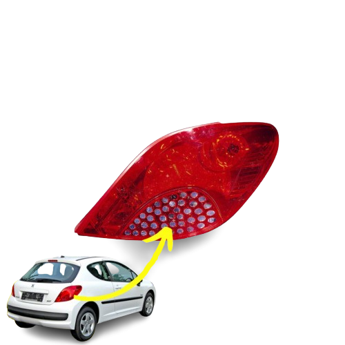 FARO STOP POSTERIORE DESTRO ROSSO PEUGEOT 207 (DA 2006 A 2009) FANALE FANALINO