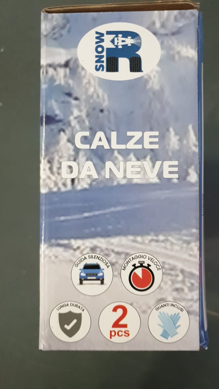 CALZE DA NEVE OMOLOGATE TAGLIA XXL (2XTRA LARGE) MONTAGGIO RAPIDO E RESISTENTI