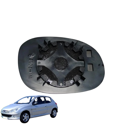 PIASTRA SPECCHIO ASFERICO SINISTRO PEUGEOT 206 VETRO SPECCHIETTO RETROVISORE