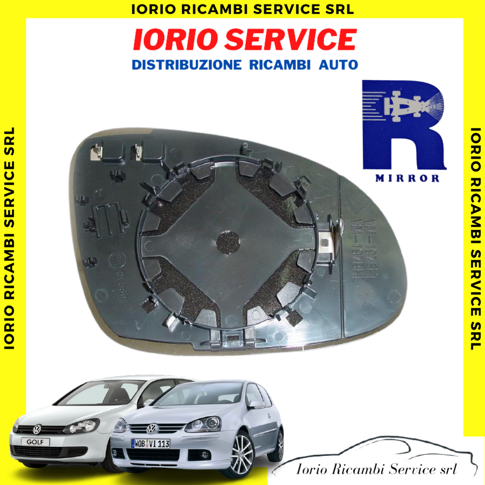 PIASTRA SPECCHIO ASFERICO TERMICO SINISTRO GOLF V VI SW VETRO