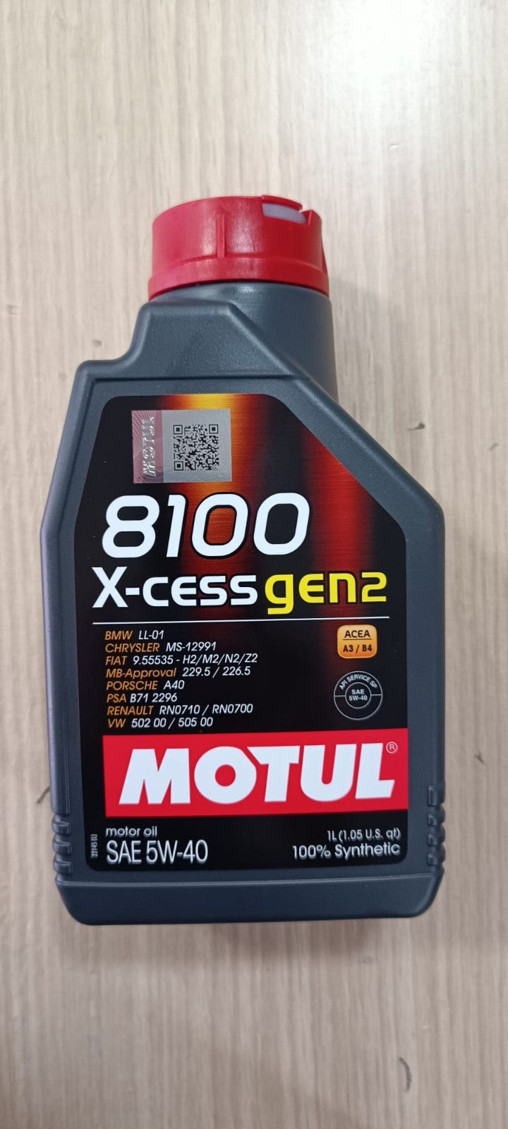4 Litri OLIO MOTORE MOTUL 8100 X-CESS GEN2 5W40 OLIO MOTORE BMW LL-01 ACEA A3 B4