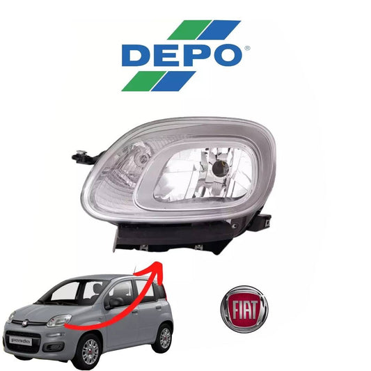 FARO PROIETTORE ANTERIORE SINISTRO FIAT PANDA 312 DAL 2012 CON MOTORE ELETTRICO