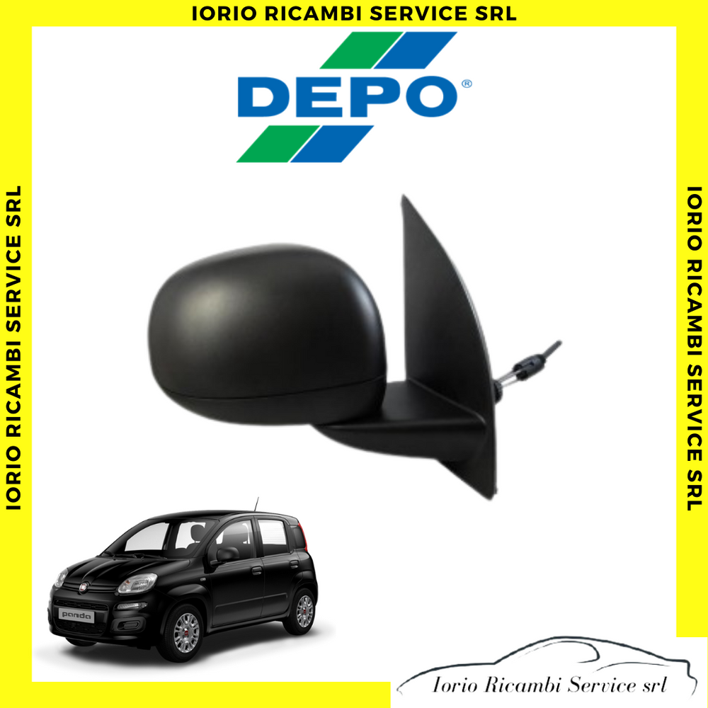 SPECCHIETTO RETROVISORE FIAT PANDA  312 dal 2011 DESTRO COMPLETO MANUALE DX NERO