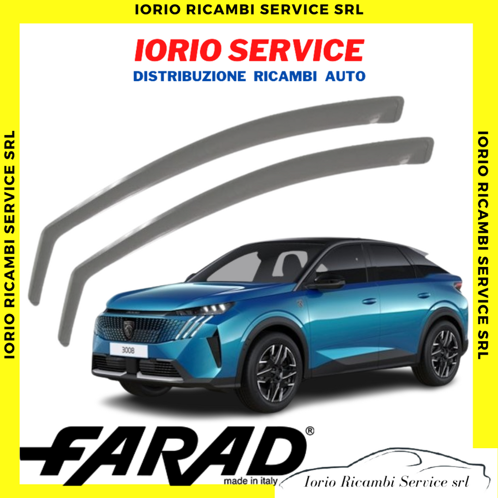 DEFLETTORI ARIA per PEUGEOT 3008 DAL 2024 FARAD fumè ANTITURBO ANTIVENTO