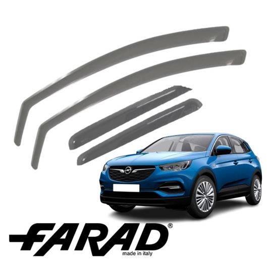 DEFLETTORI ARIA ANT. + POST. PER OPEL GRANDLAND X FARAD fumè ANTITURBO ANTIVENTO
