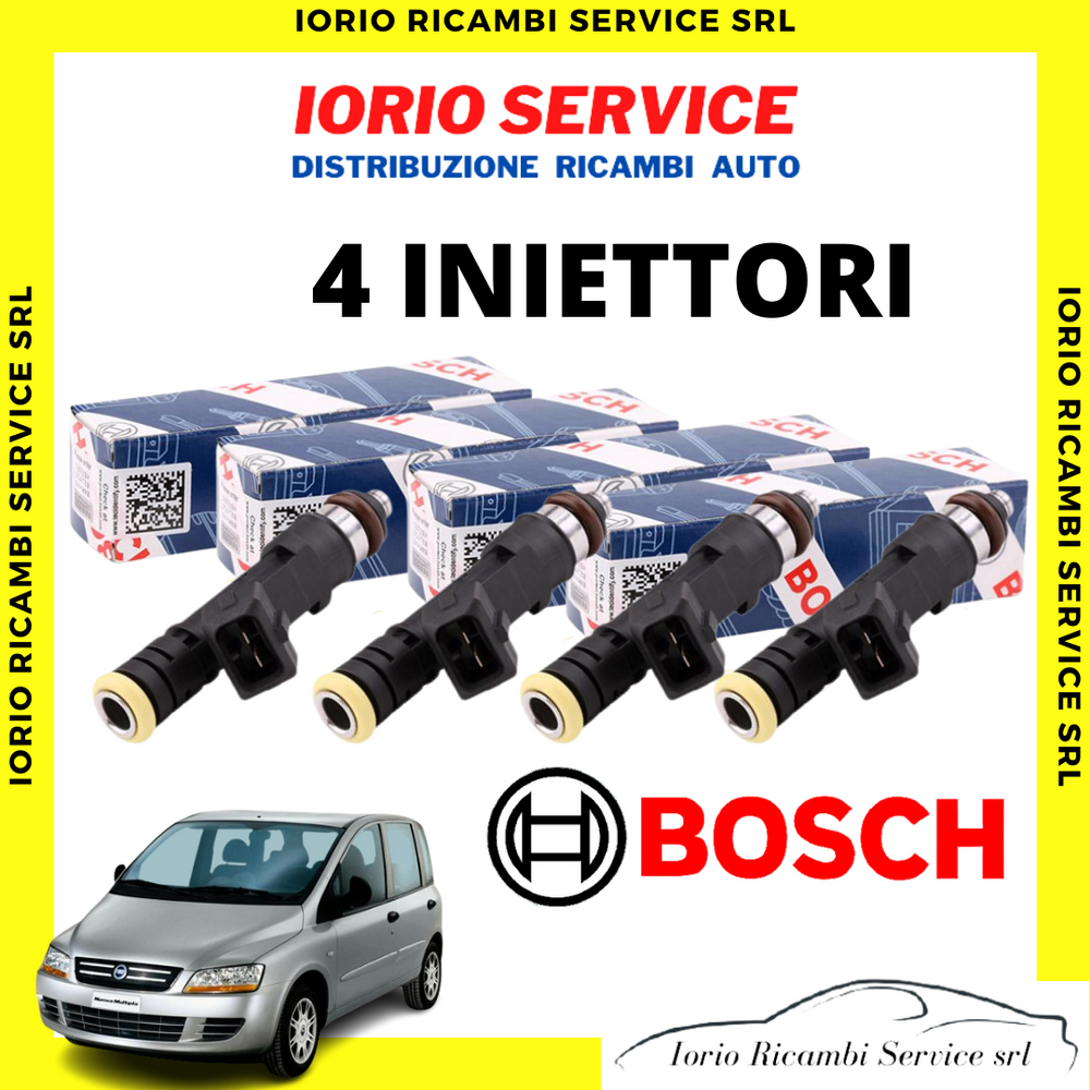 4 x INIETTORE METANO BOSCH 0280158827 FIAT MULTIPLA PANDA METANO NATURAL POWER