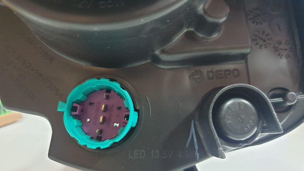 2 FARI FANALI INFERIORI LED DX SX FIAT 500 RESTYLING >2015 REGOLAZIONE MANUALE