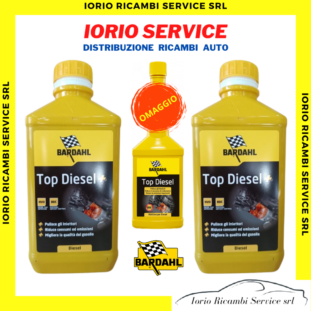 2 LT BARDAHL TOP DIESEL TRATTAMENTO PULISCI INIETTORI GASOLIO ADDITIVO + OMAGGIO
