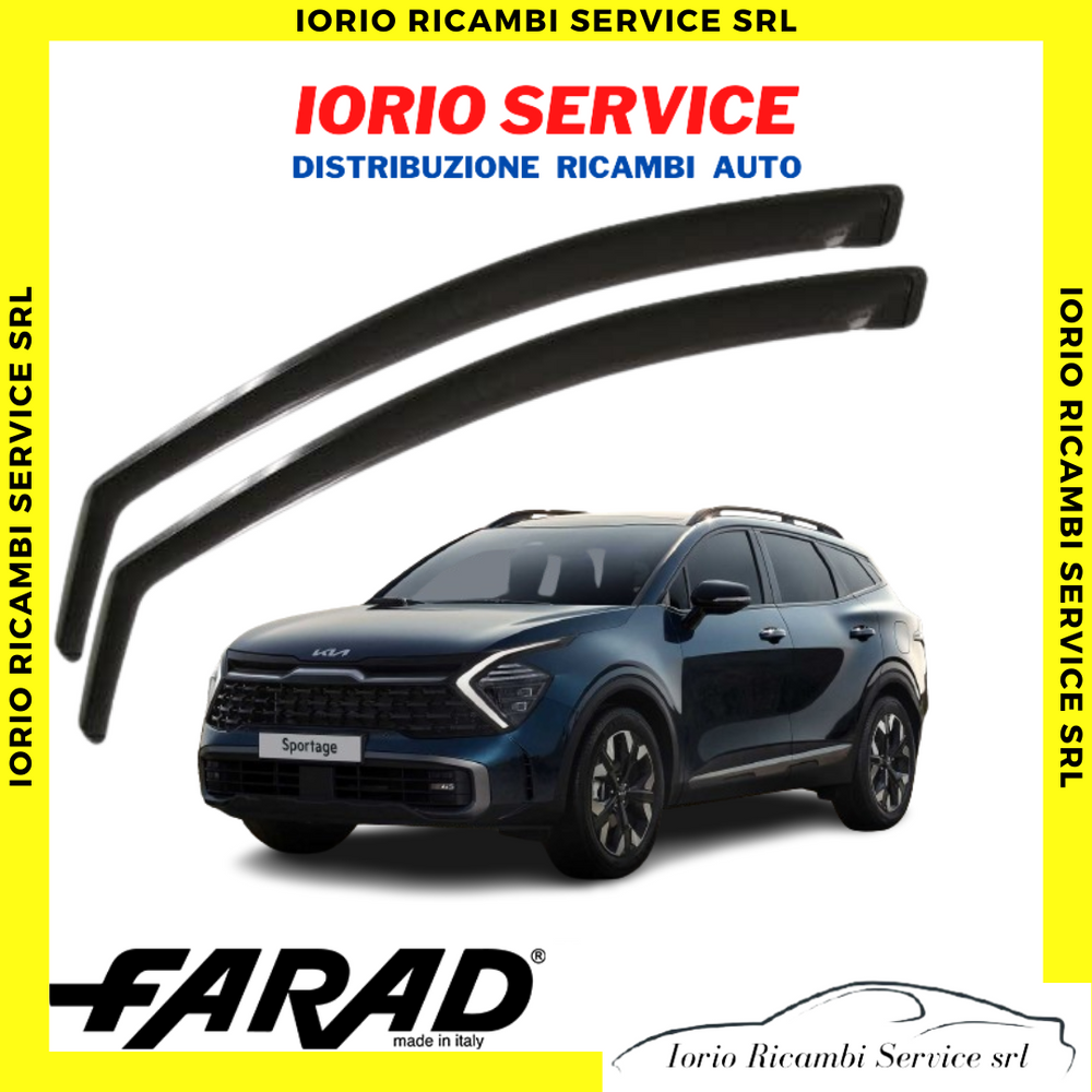 DEFLETTORI ARIA KIA SPORTAGE V SERIE DAL 2021 FARAD fumé ANTITURBO ANTIVENTO