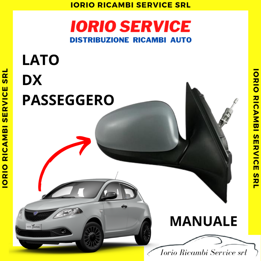 SPECCHIETTO RETROVISORE DX MANUALE PER LANCIA YPSILON 6/2011 - 12/2020 PRIMER