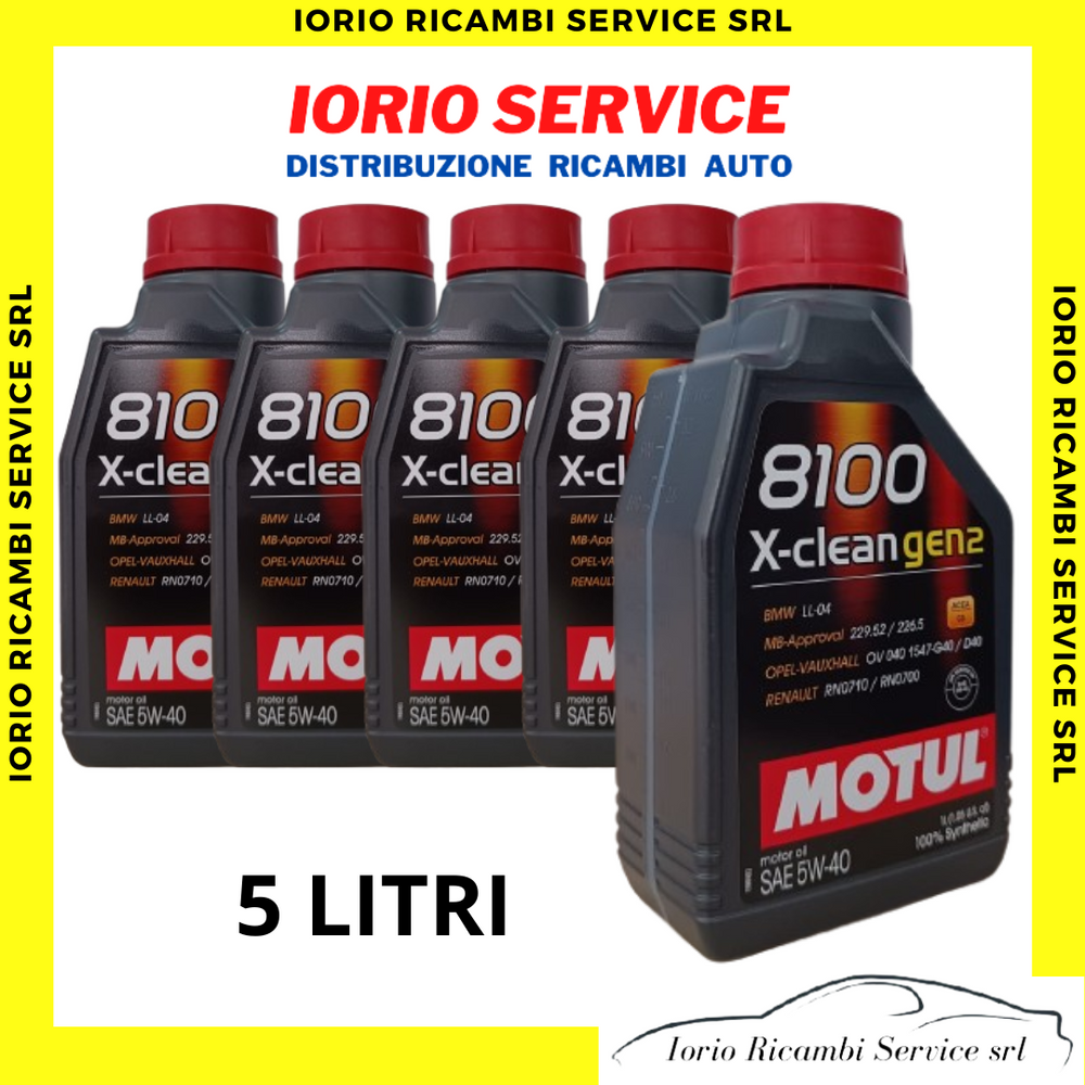 5 Litri OLIO MOTORE MOTUL 8100 X-CESS GEN2 5W40 OLIO MOTORE BMW LL-01 ACEA A3 B4